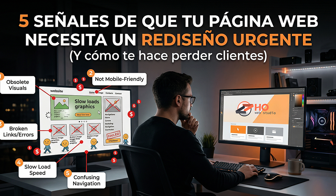 5 Señales de que Necesitas un Rediseño Web Urgente (Y cómo pierdes clientes)