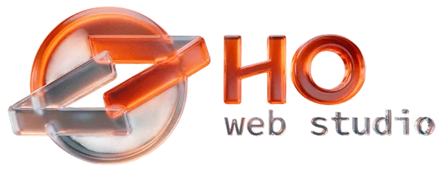 HO Web Studio logo glass web